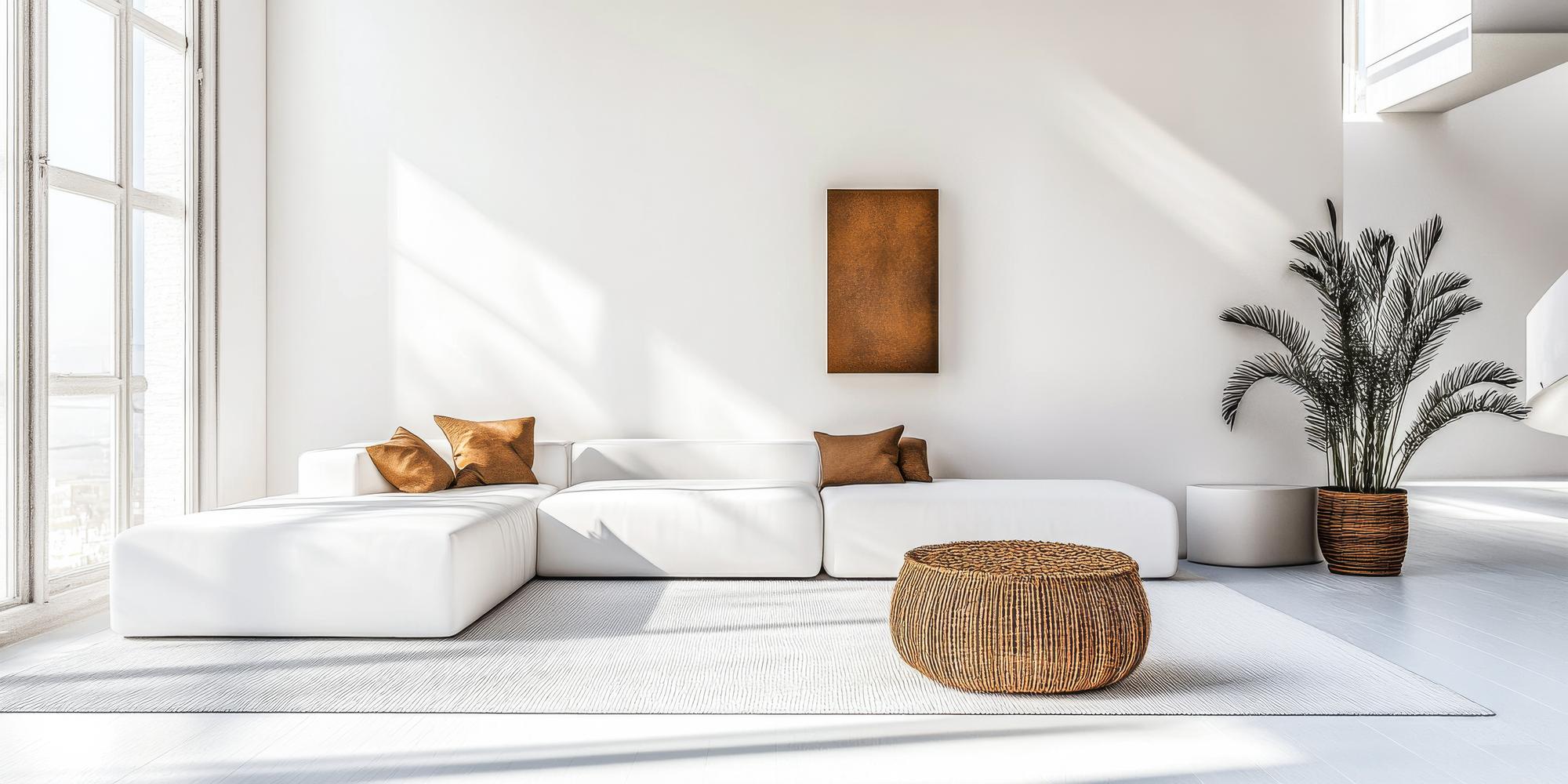 modern living room with natural light